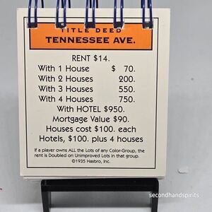 Hand-Assembled Monopoly-Themed Mini Journal - Tennessee